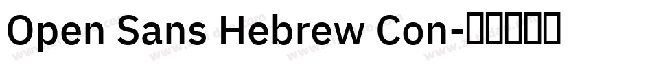 Open Sans Hebrew Con字体转换